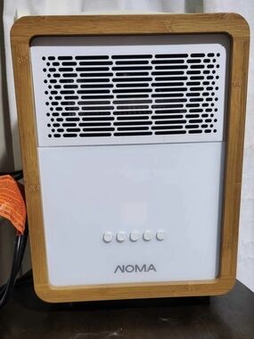 NOMA White & Bamboo Space Heater